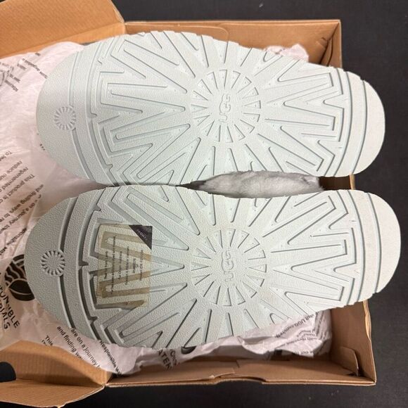 New Ugg Disquette Goose Platform Shearling Slippers 7 - Picture 5 of 7